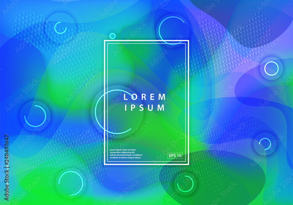 Leinwandbilder Modern colorful abstract geometric background. Fluid shapes abstract composition. Gradient vector background design. Eps10 vector.
