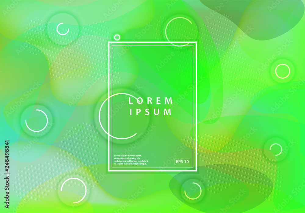 Fototapete Modern colorful abstract geometric background. Fluid shapes abstract composition. Gradient vector background design. Eps10 vector.