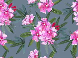 Flower seamless pattern-vector