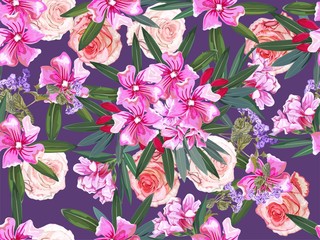Fototapeta premium Tropical seamless pattern