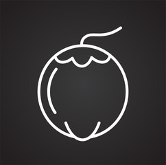 Dragon fruit icon on black background for graphic and web design, Modern simple vector sign. Internet concept. Trendy symbol for website design web button or mobile app