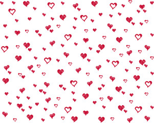 Vector of hearts painted paint.