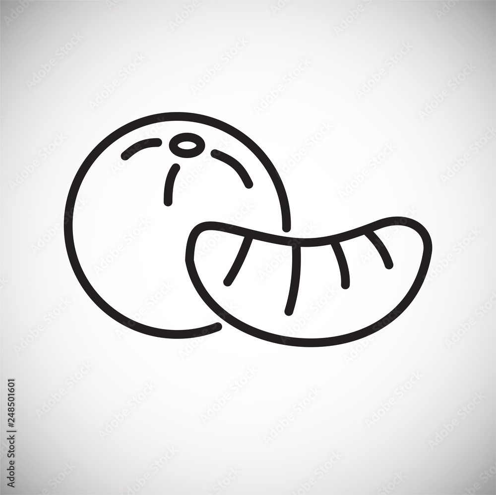 Poster tangerine icon on white background for graphic and web design, modern simple vector sign. internet c