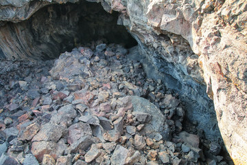 Indian Tunnel Cave in Craters of the Moon National Monument, Idaho, USA