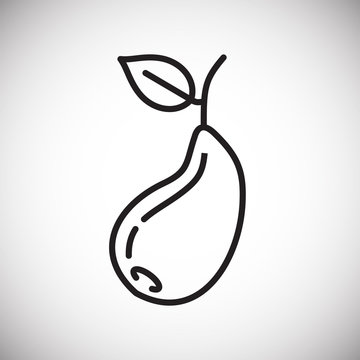 recommend clip art: Pear line icon on white background for graphic and web design, Modern simple vector sign. Internet concept. Trendy symbol for website design web button or mobile app