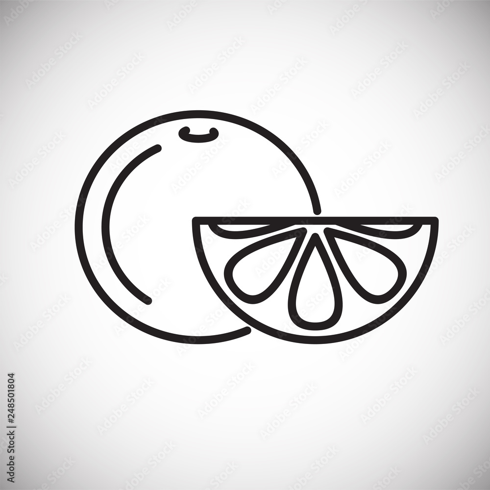 Poster orange icon on white background for graphic and web design, modern simple vector sign. internet conc