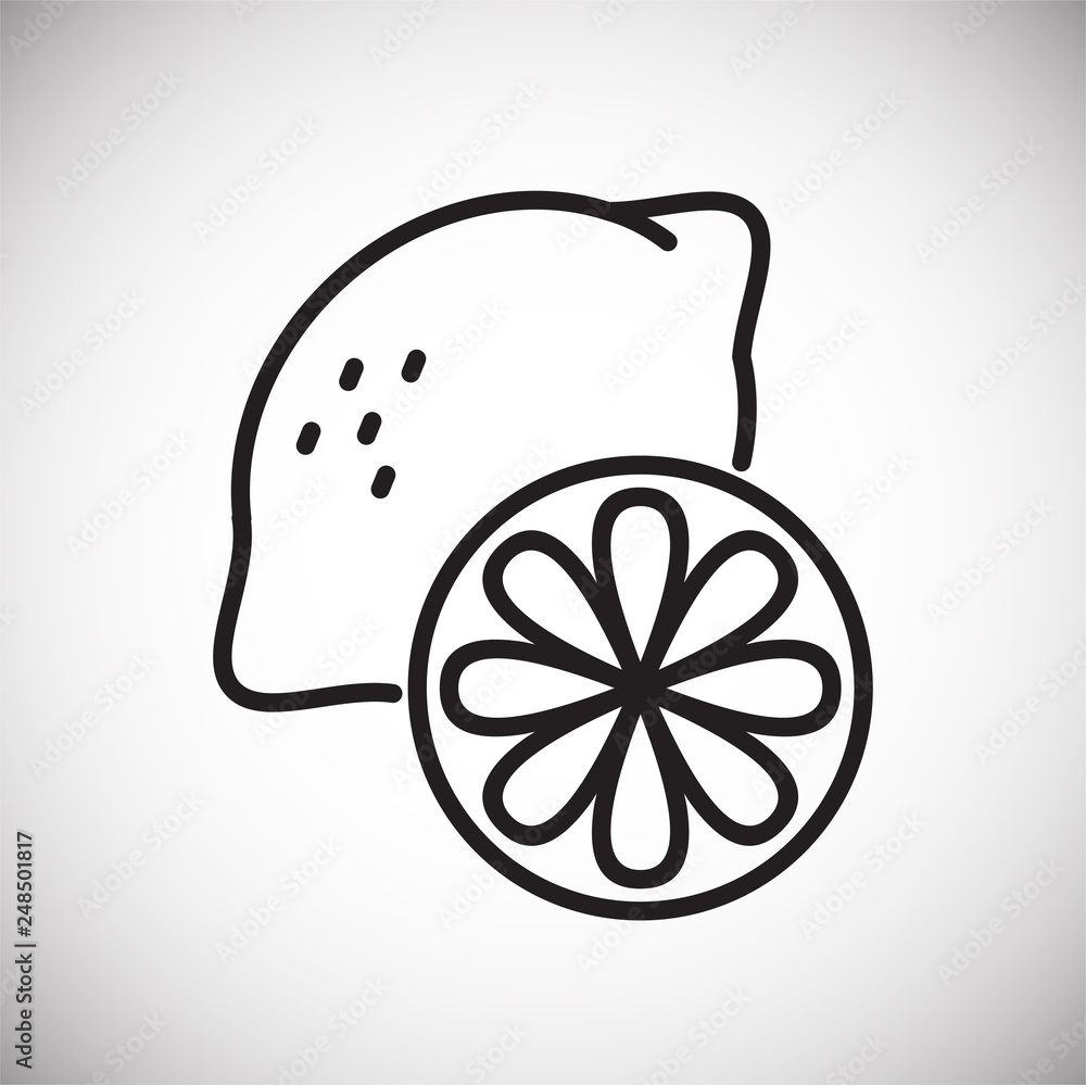 Poster lemon icon on white background for graphic and web design, modern simple vector sign. internet conce