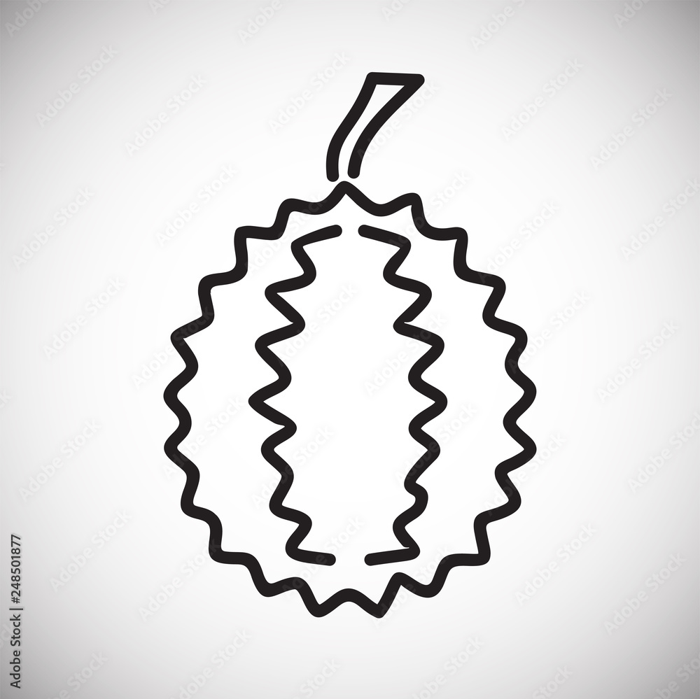 Poster durian icon on white background for graphic and web design, modern simple vector sign. internet conc
