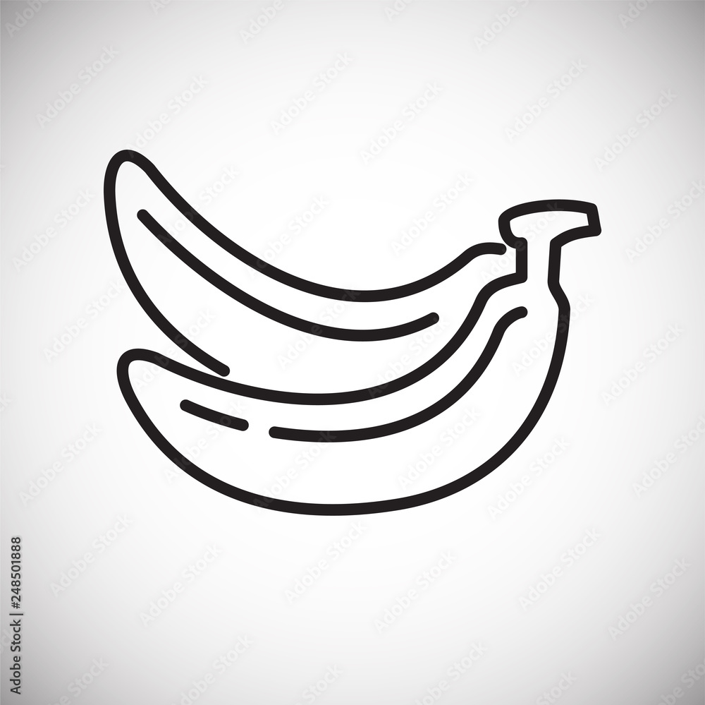 Poster banana icon on white background for graphic and web design, modern simple vector sign. internet conc