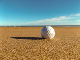 golf ball on the beach