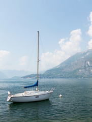 Sailing boat on Como lake