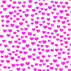 Hearts for Valentine's Day. Romantic feeling and love. Seamless vector EPS 10. Abstract geometric pattern. Multicolor Figures. Texture for print and Banner. Flat style