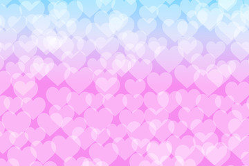 Hearts Bokeh lights gradient background template