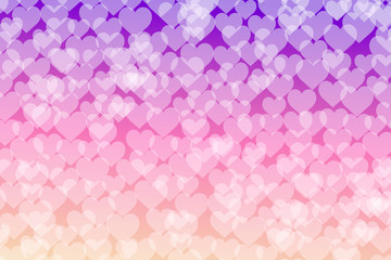 Hearts Bokeh lights gradient background template