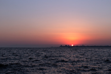 Sunset over sea, Izmir, Turkey