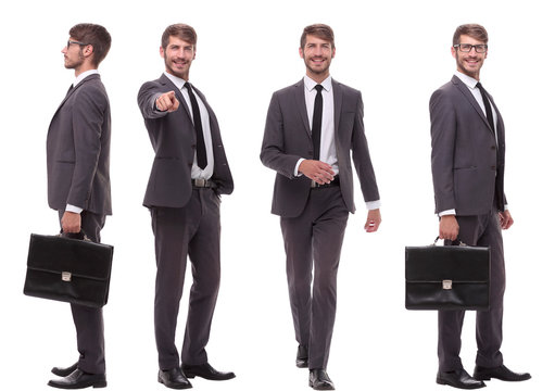 collage of photos of a modern young businessman