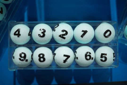 white balls for the game of lottery.