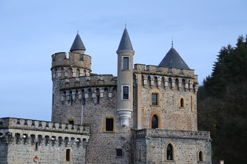 Fototapeta premium CHATEAU DE LA ROCHE SUR LA LOIRE - SAINT PRIEST LA ROCHE - ROANNAIS - LOIRE - FRANCE