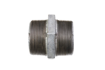 Side view on coupling nut of two inches diameter
