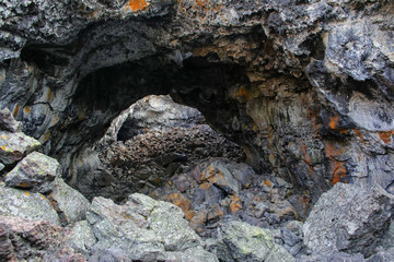 Indian Tunnel Cave in Craters of the Moon National Monument, Idaho, USA