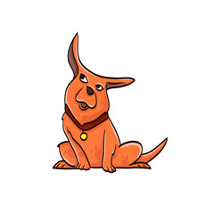 dog cartoon colorful funny animal