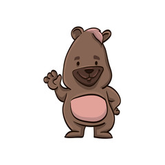 bear cartoon colorful funny animal