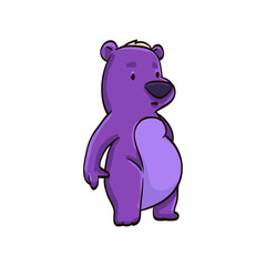 bear cartoon colorful funny animal