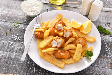 Fish and chips - traditional english fast food