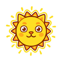 Cat face sun