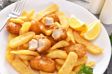 Fish and chips - traditional english fast food