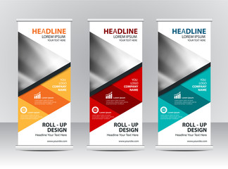 Roll up banner stand design