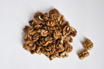 walnuts isolated on white background