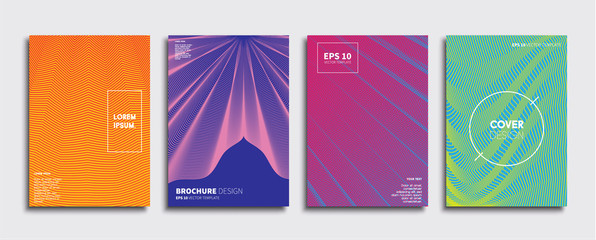 Vector cover designs. Future Poster template. Smartphone modern background set.