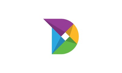 d abstract color logo
