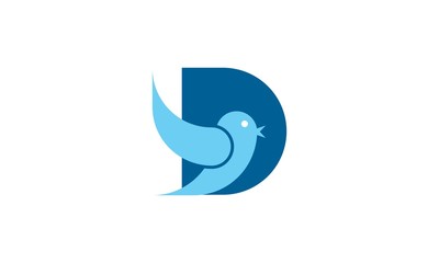 letter d bird logo