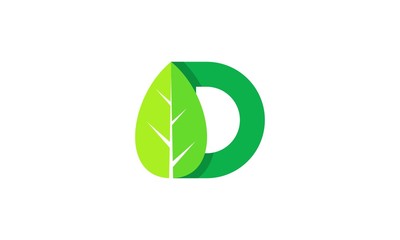 D green leaf logo