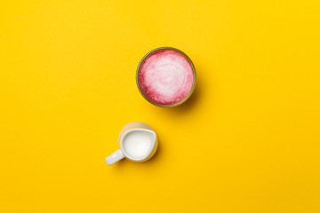 Beetroot pink latte - healthy coffee alternative