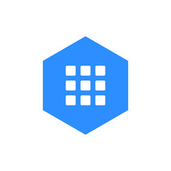 Modern Apps 9 Grid Menu Icon Button Logo