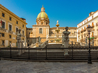 St. Catherine and othe statues in Courtyard