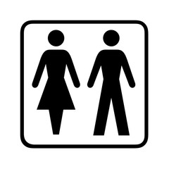 Female and male toilet icon symbol