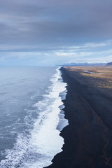 Paisaje en la playa en Islandia