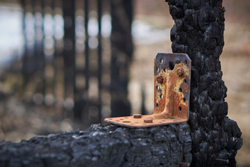 Rusty nails - burned barn