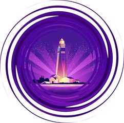 lighthouse nautical emblem