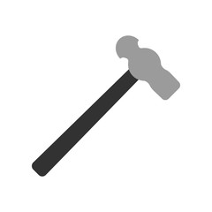 Hammer icon. Repair and building symbol. Vector illustration isolated on white background.