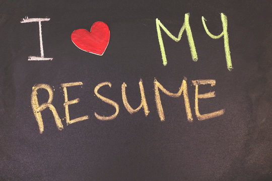 I love my resume handwritten with colorful chalk