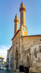 Cifte Minareli Medrese (Double Minaret Thelogical Schools). The structure is located at the city...