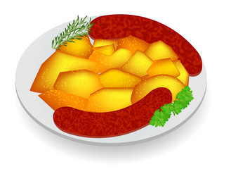 potatoes with sausage