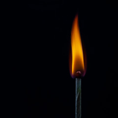 Match and flame