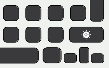 Energie solaire sur un bouton d'ordinateur