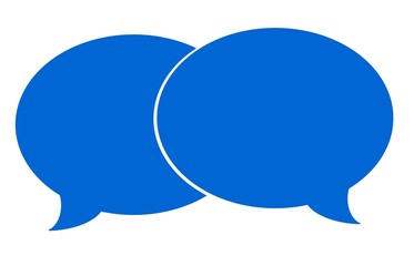 Bulles de dialogue bleu